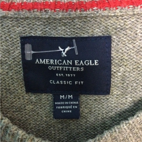 American Eagle Outfitters M Medium 38 - 40 Sweater Light Brown Crewneck Wool NEW - Picture 7 of 8